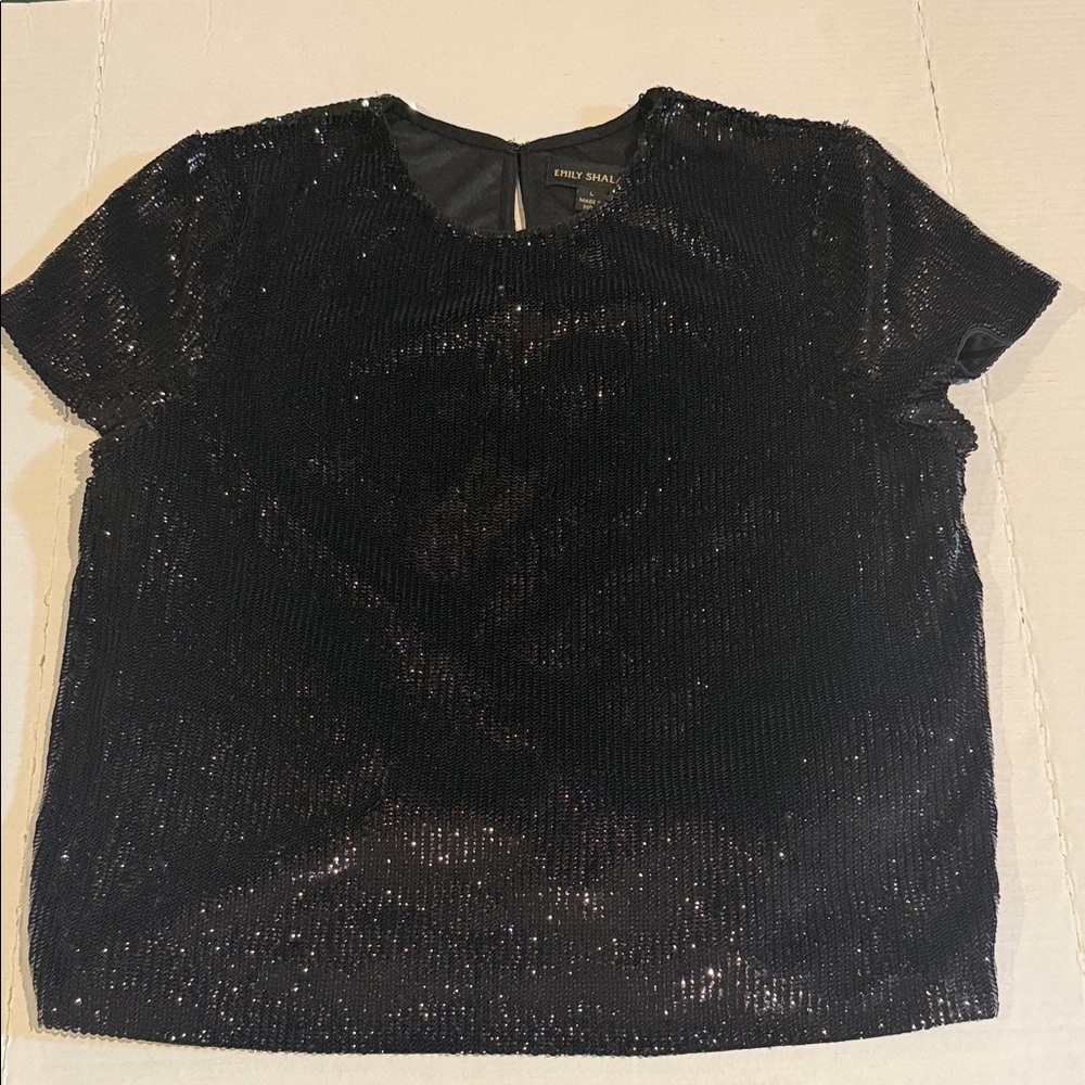 Black Sequin Top